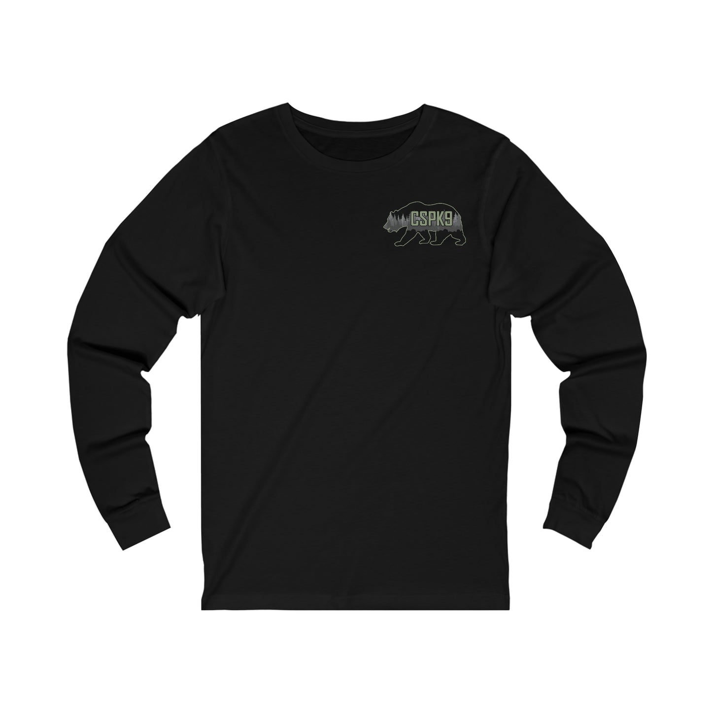 Long Sleeve Tee Font and Back Logo