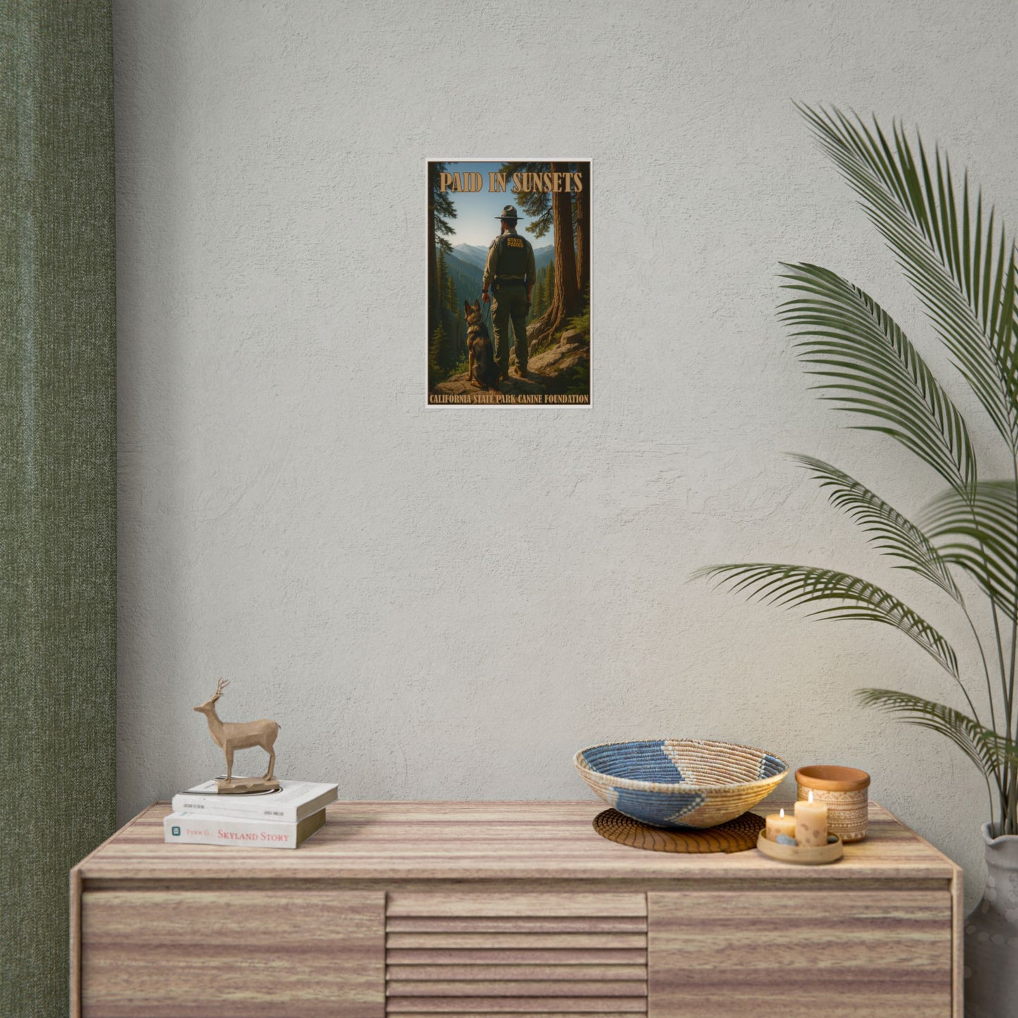 Paid in Sunsets Poster – Park Ranger & Canine Vintage Art